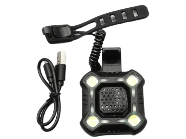 צופר + פנס USB נטען