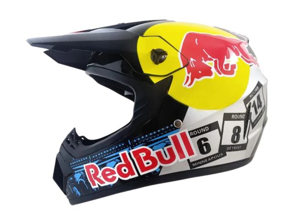 קסדה מלאה פול פייס רד בול שחור מבריק RED BULL